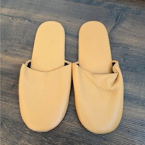 Penhaligon’s Leather Slippers Tan Size Large